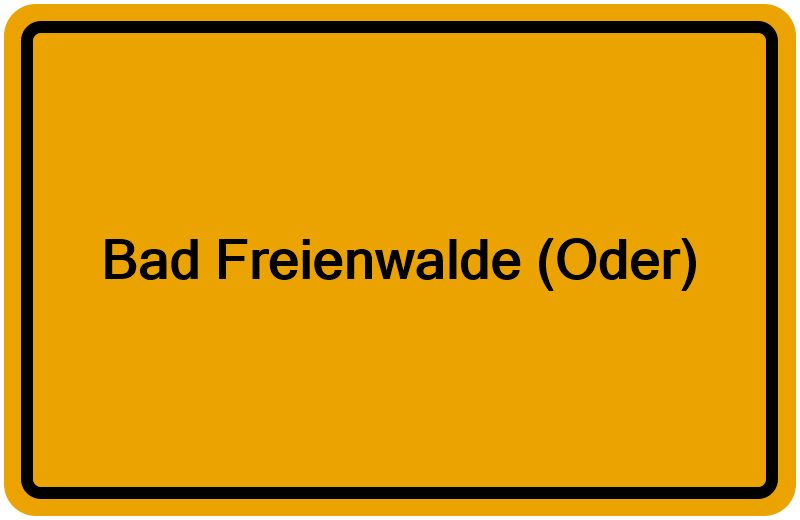 Handelsregisterauszug Bad Freienwalde (Oder)